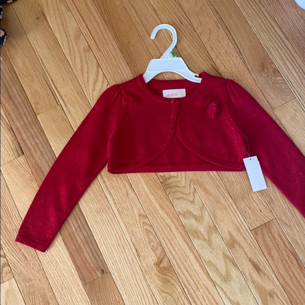 3T red kids dress cover up